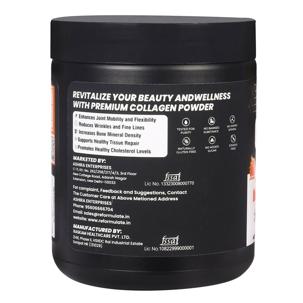 Reformulate CollaGen Plus+ Improves Bone Health Hydrolyzed Collagen I Hair I Skin I Nails I Bones I Joints I Non-Veg I Pine Apple