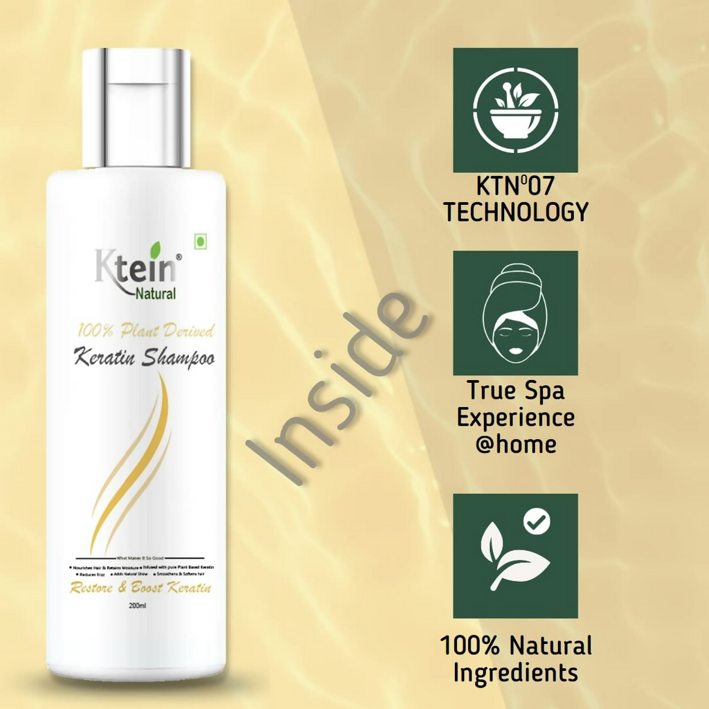 Ktein Natural 100% Plant Derived Keratin Shampoo & Conditioner Combo
