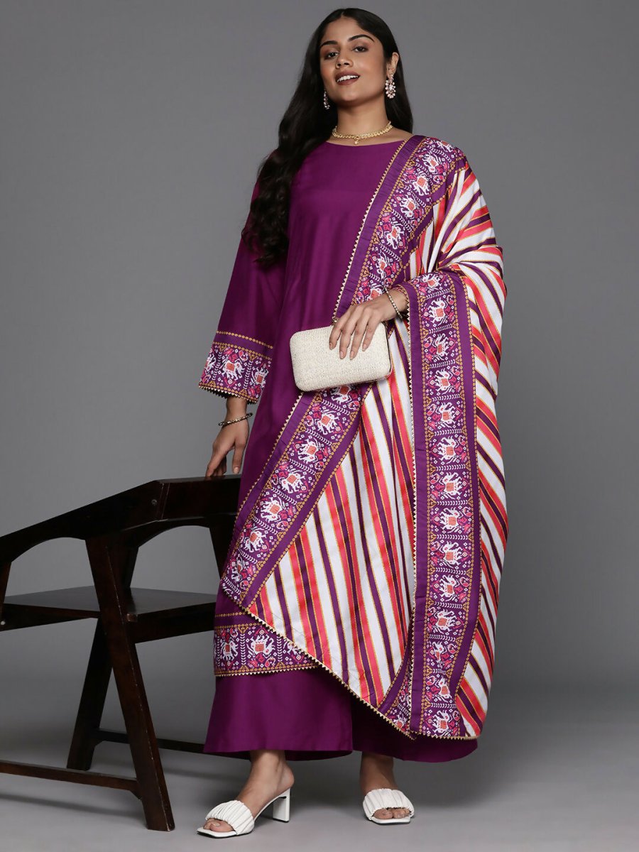 Ahalyaa Women's Traditional wear Kurta Set - Purple