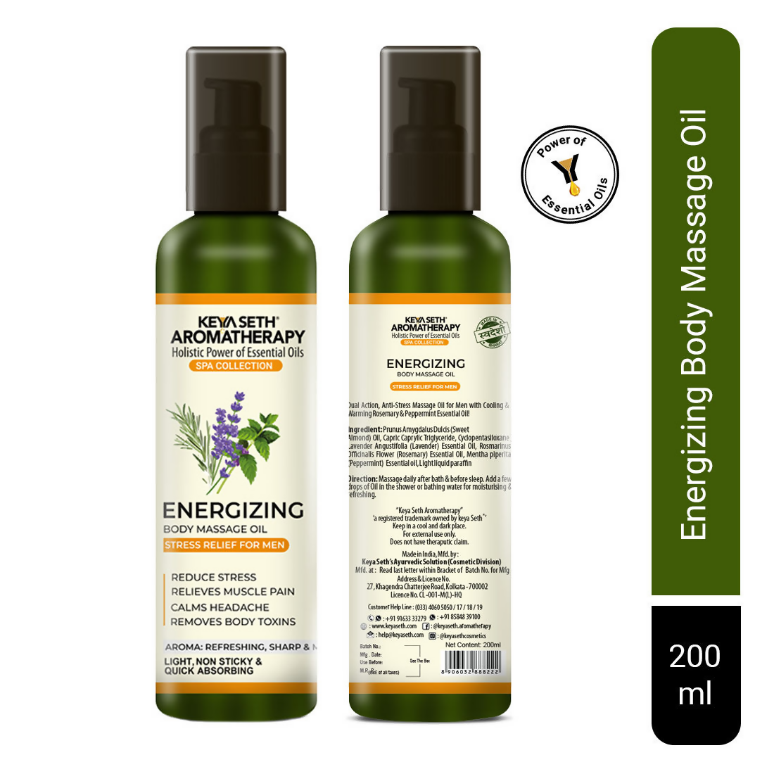 Keya Seth Aromatherapy Energizing Body Massage Oil