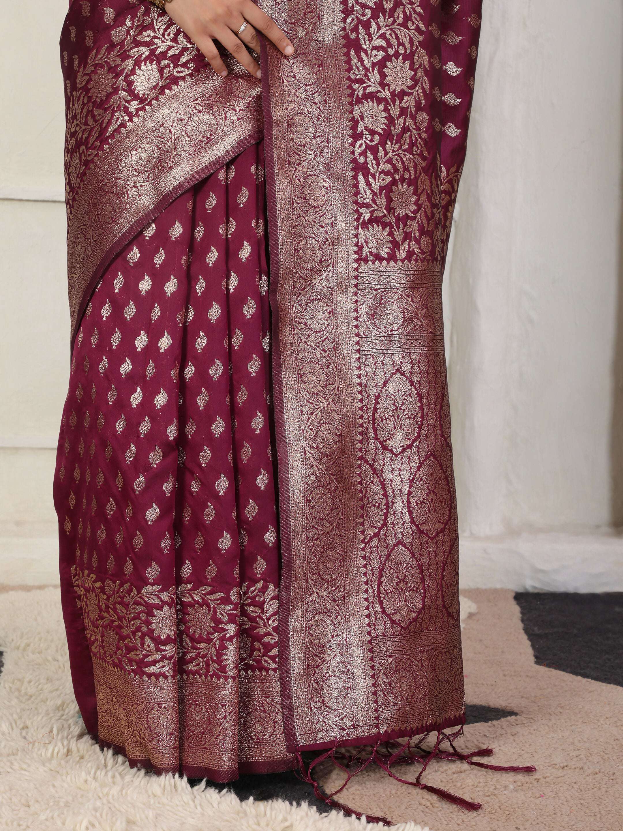 Shree Shyam Fashion Lichi Silk Green Saree