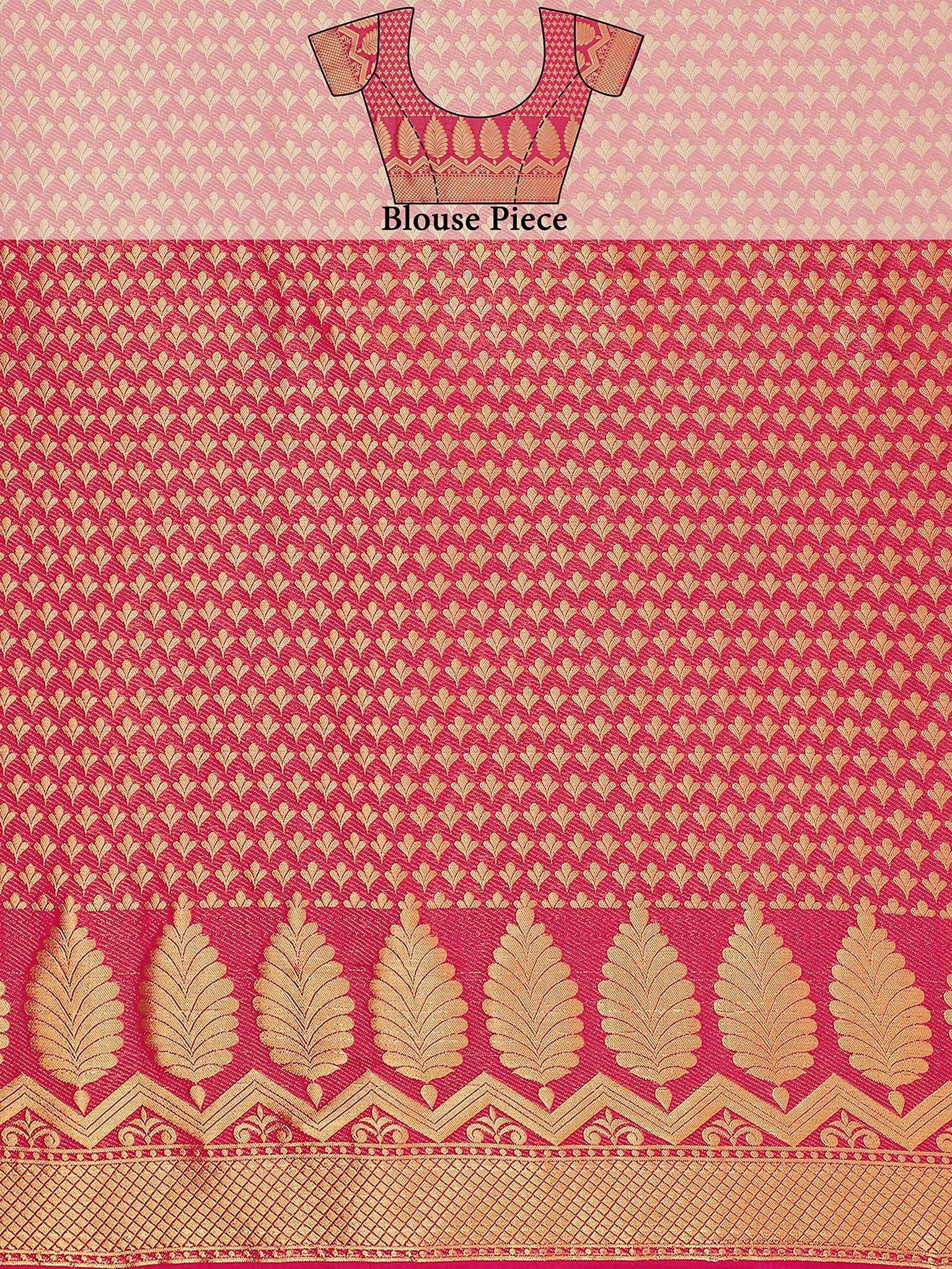 Mimosa Women's Mysore Silk Pink Saree