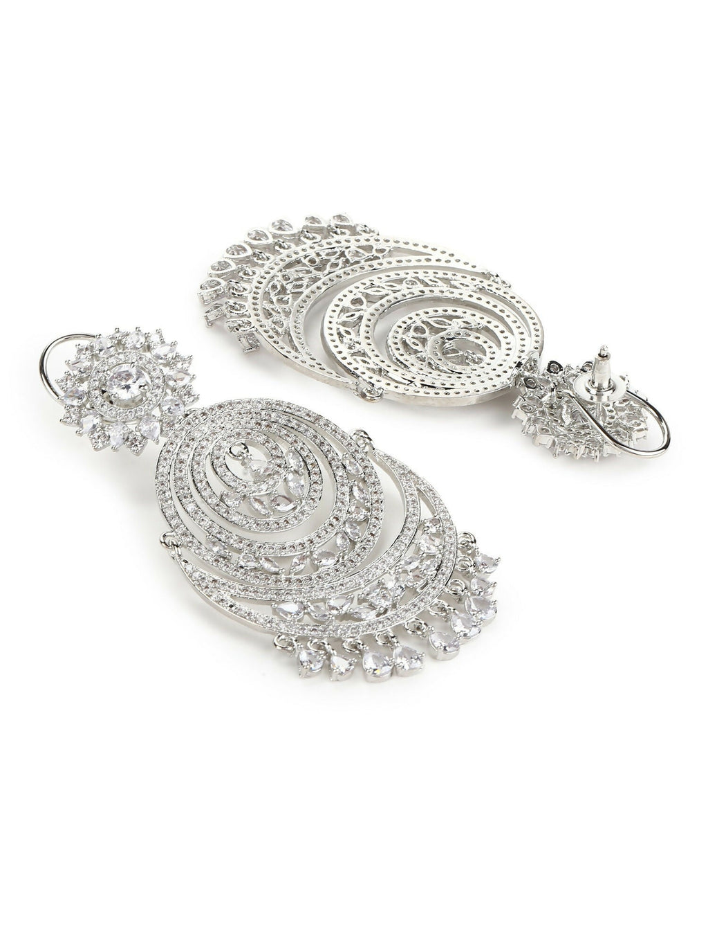 Diamond Chand Earrings- Ruby Raang
