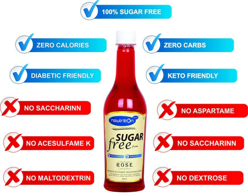Newtrition Plus Sugar Free Rose & Orange Syrup