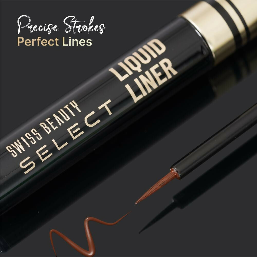 Swiss Beauty Select Here To Stay Liquid Liner, 3-Mood Brown