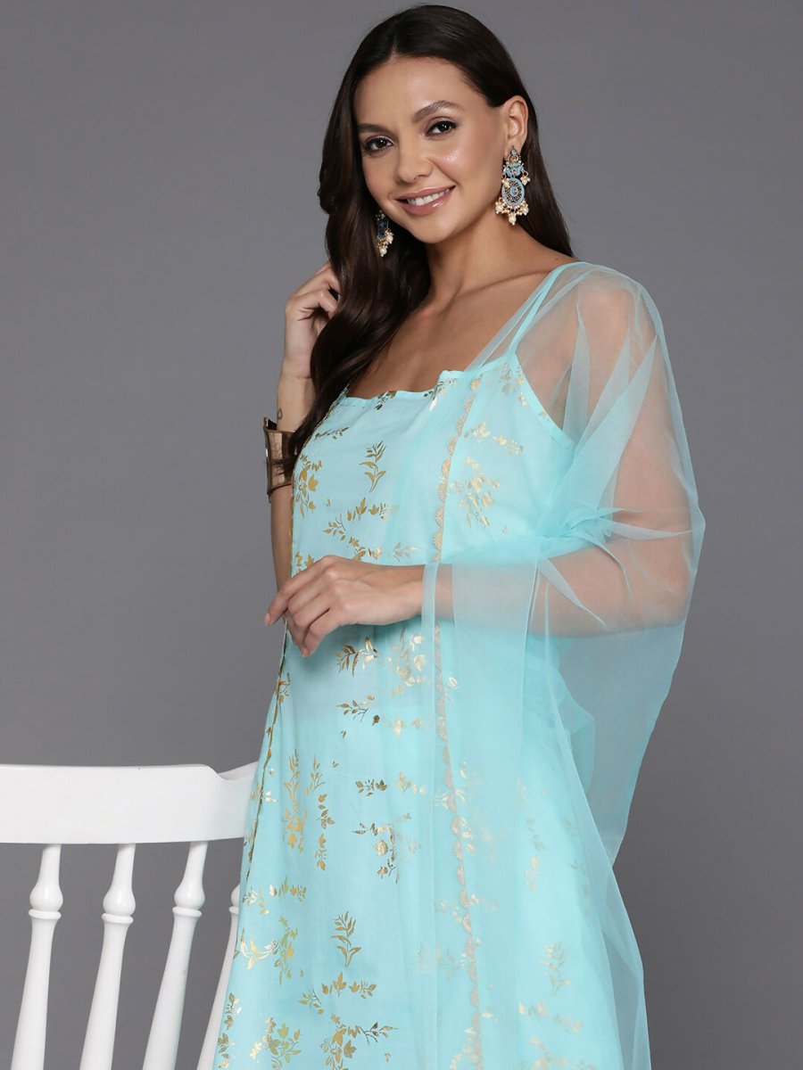 Ahalyaa Women's Traditional wear Kurta Set - Blue