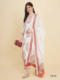 Designer Stylish White cotton Stitched Suit With Dupatta - Tanisha