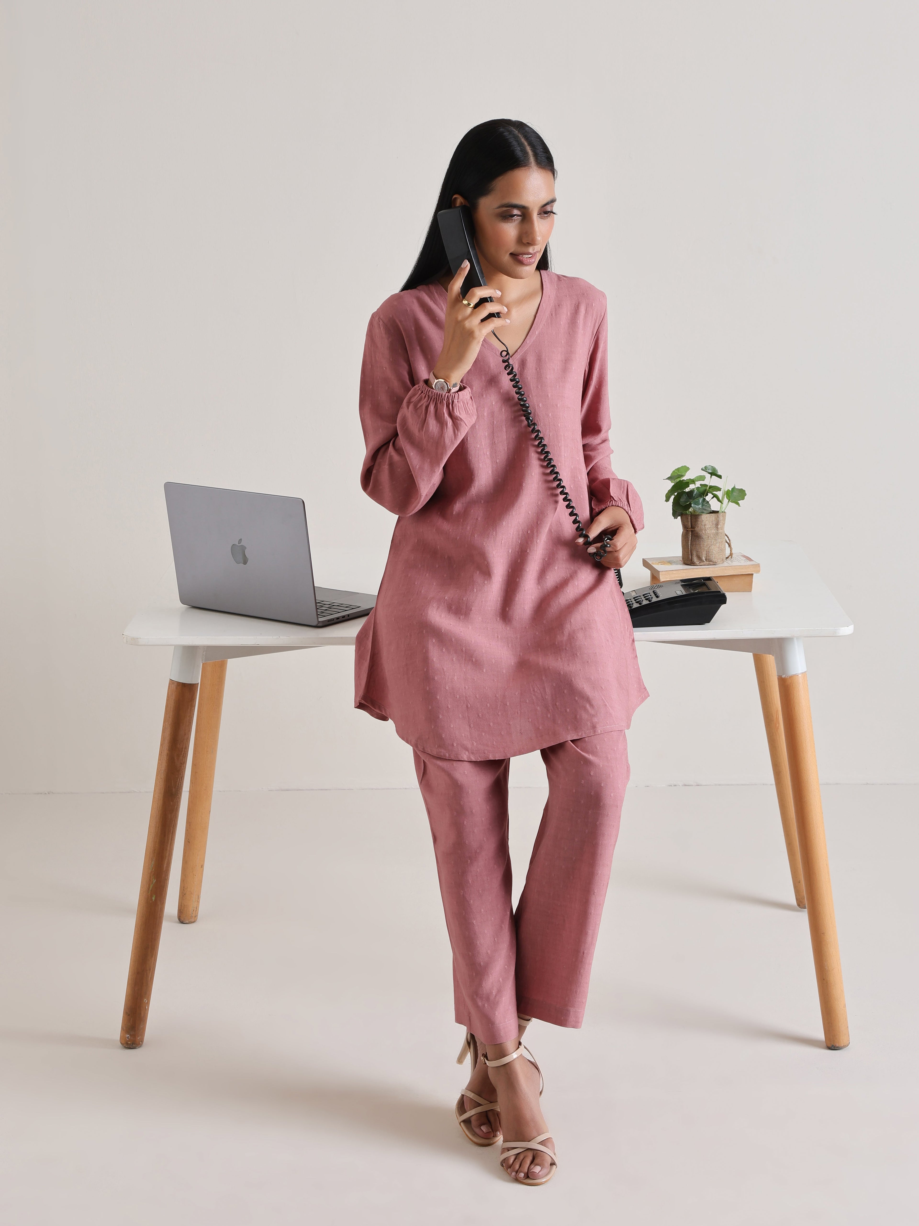trueBrowns Mauve Short Co-Ord Set