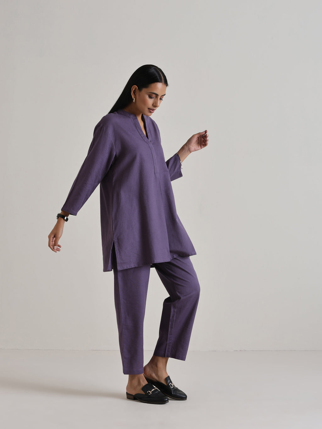 trueBrowns Plum Purple Relaxed Fit Co-Ord Set