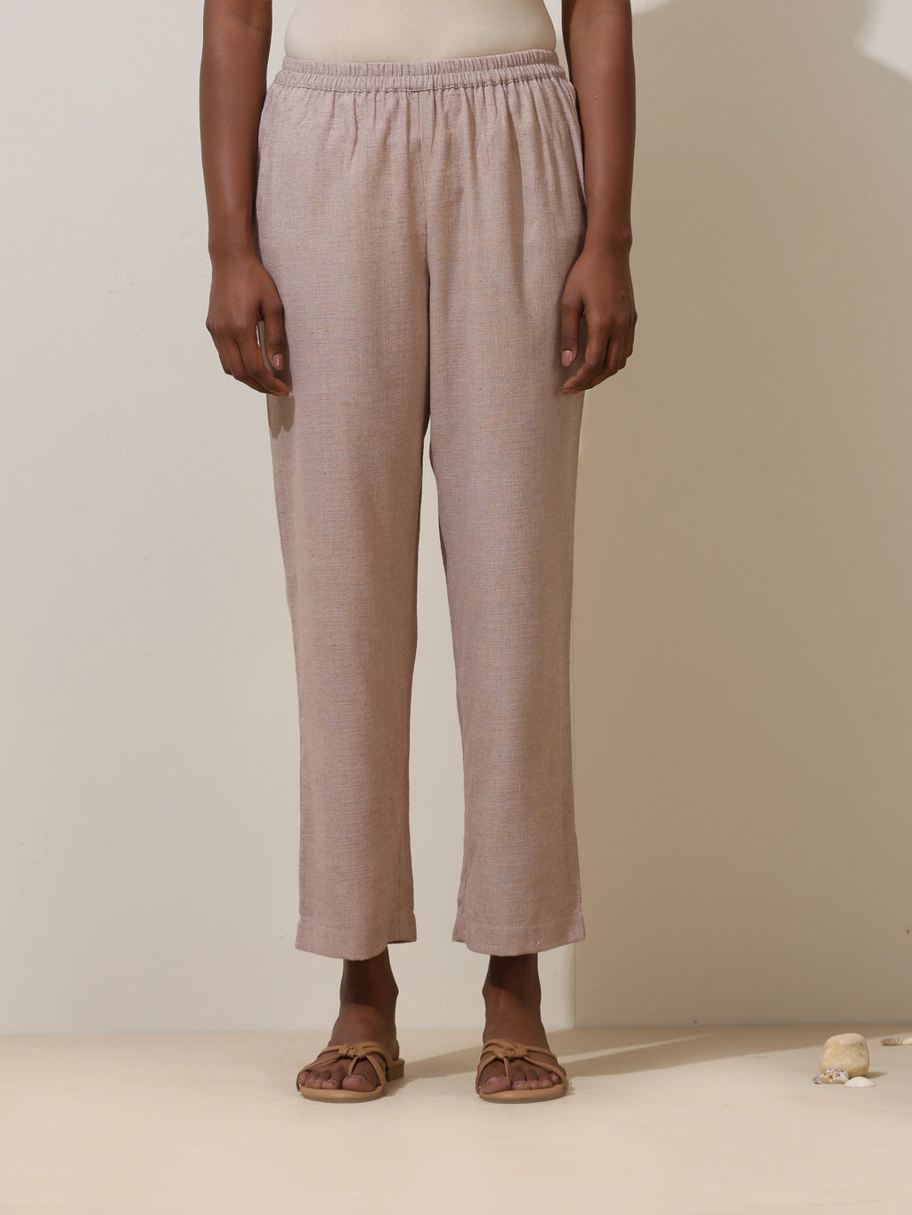trueBrowns Fern Green Crochet Natural Cotton Kurta Pant Set