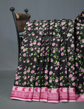 Block Print Black Coloured Mulmul Cotton Saree By Gayathri Reddy Designer Studio