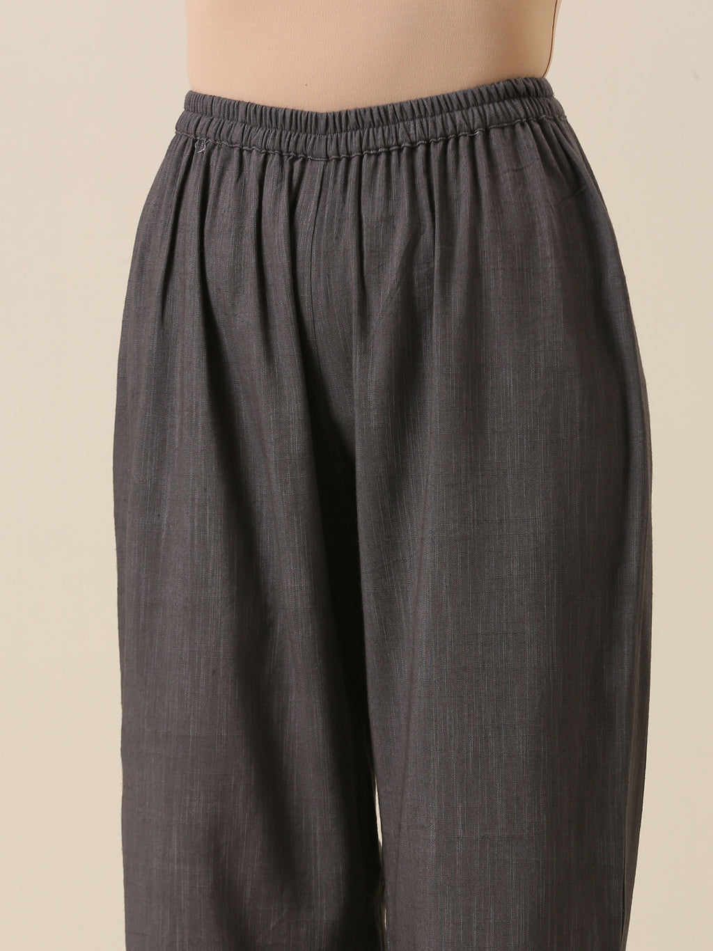 trueBrowns Slate Grey Slub Texture Collar Short Co-Ord Set