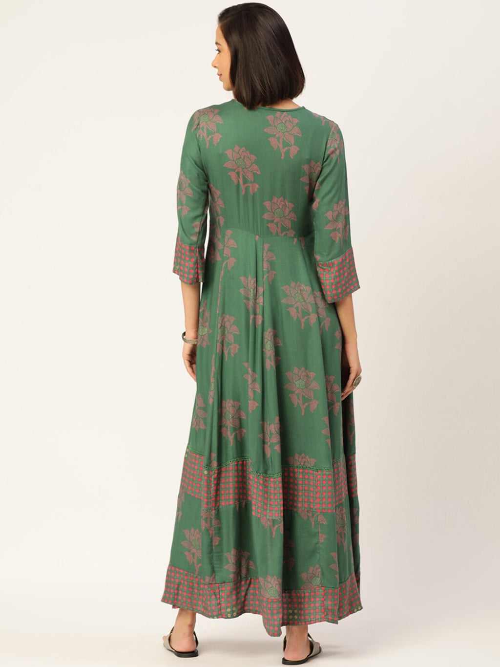 HERE&NOW Women Embroidered Kurta with Trousers & With Dupatta