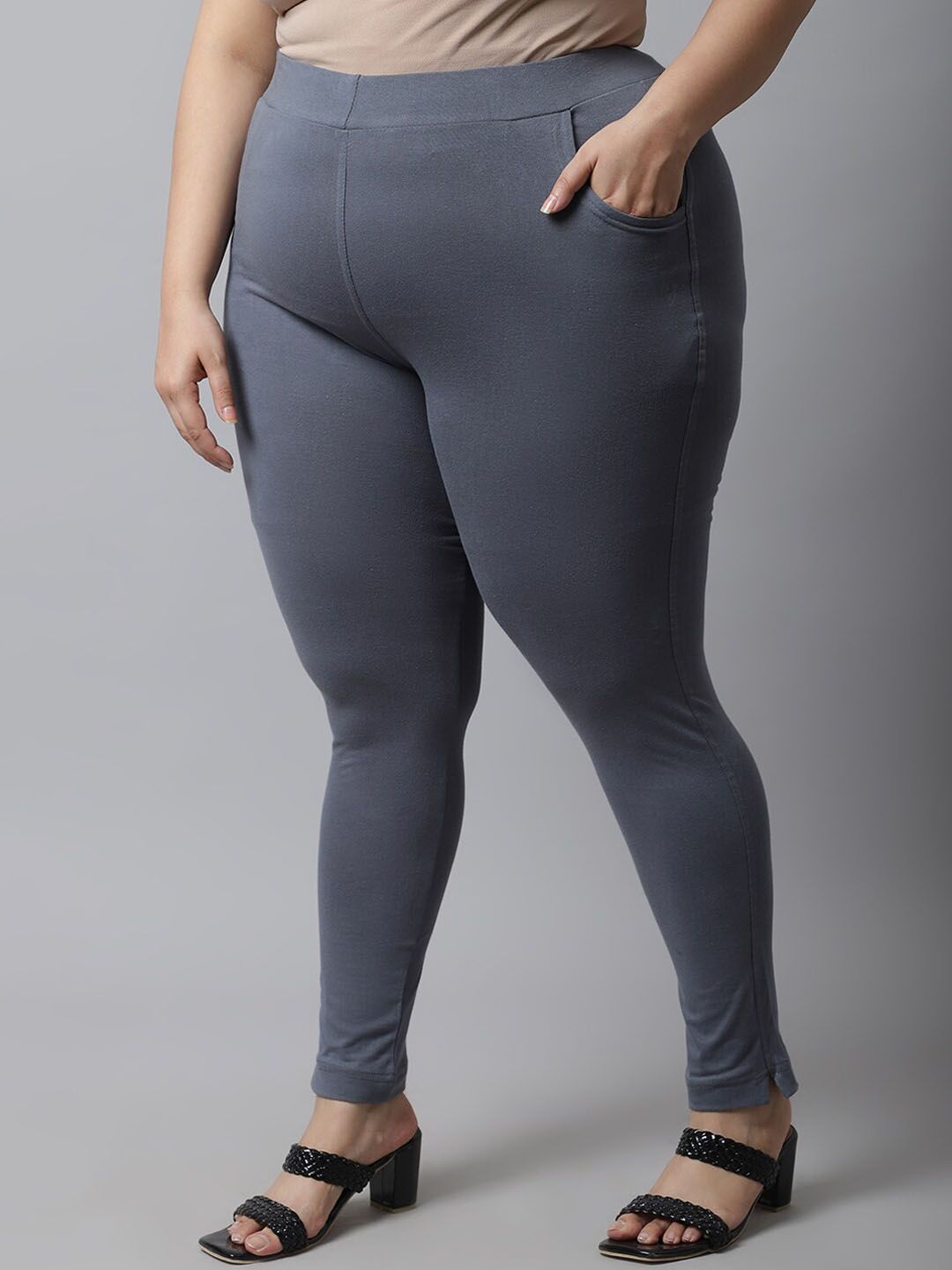 TAG 7 Women Plus Size Cotton Ankle Length Leggings