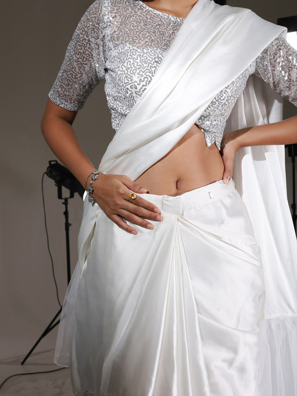 Tikhi Imli Embroidered Sequined Ready to Wear Saree