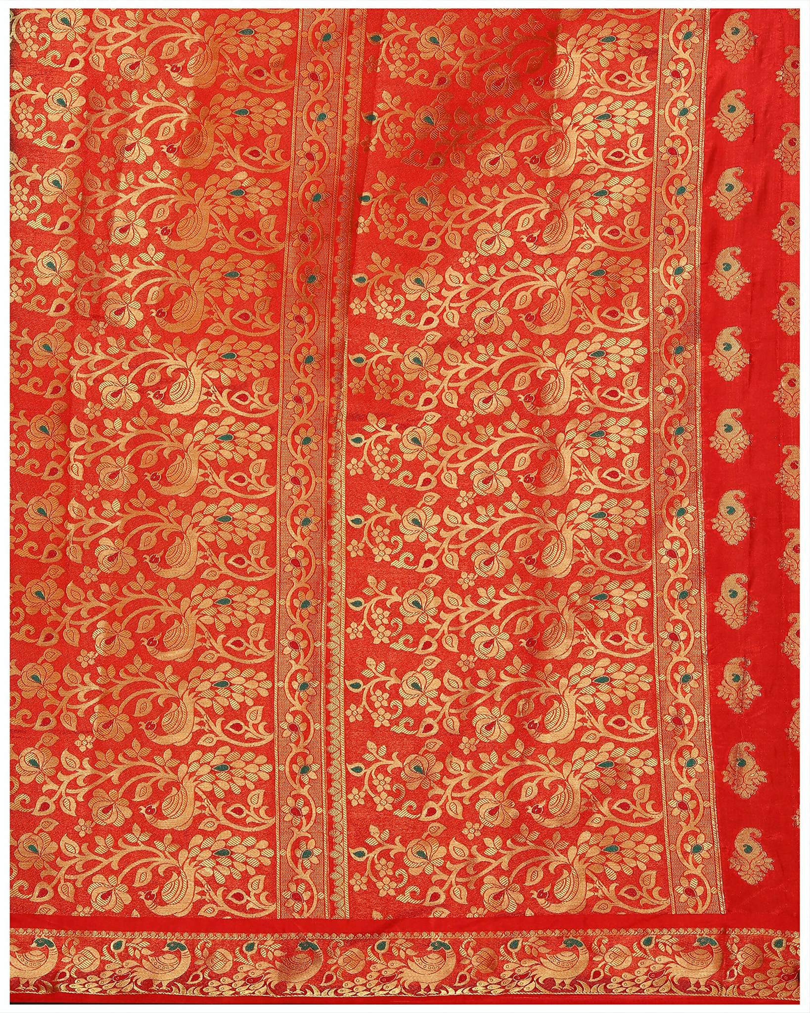 Mimosa Women's Green Kanchipuram Art Silk Saree