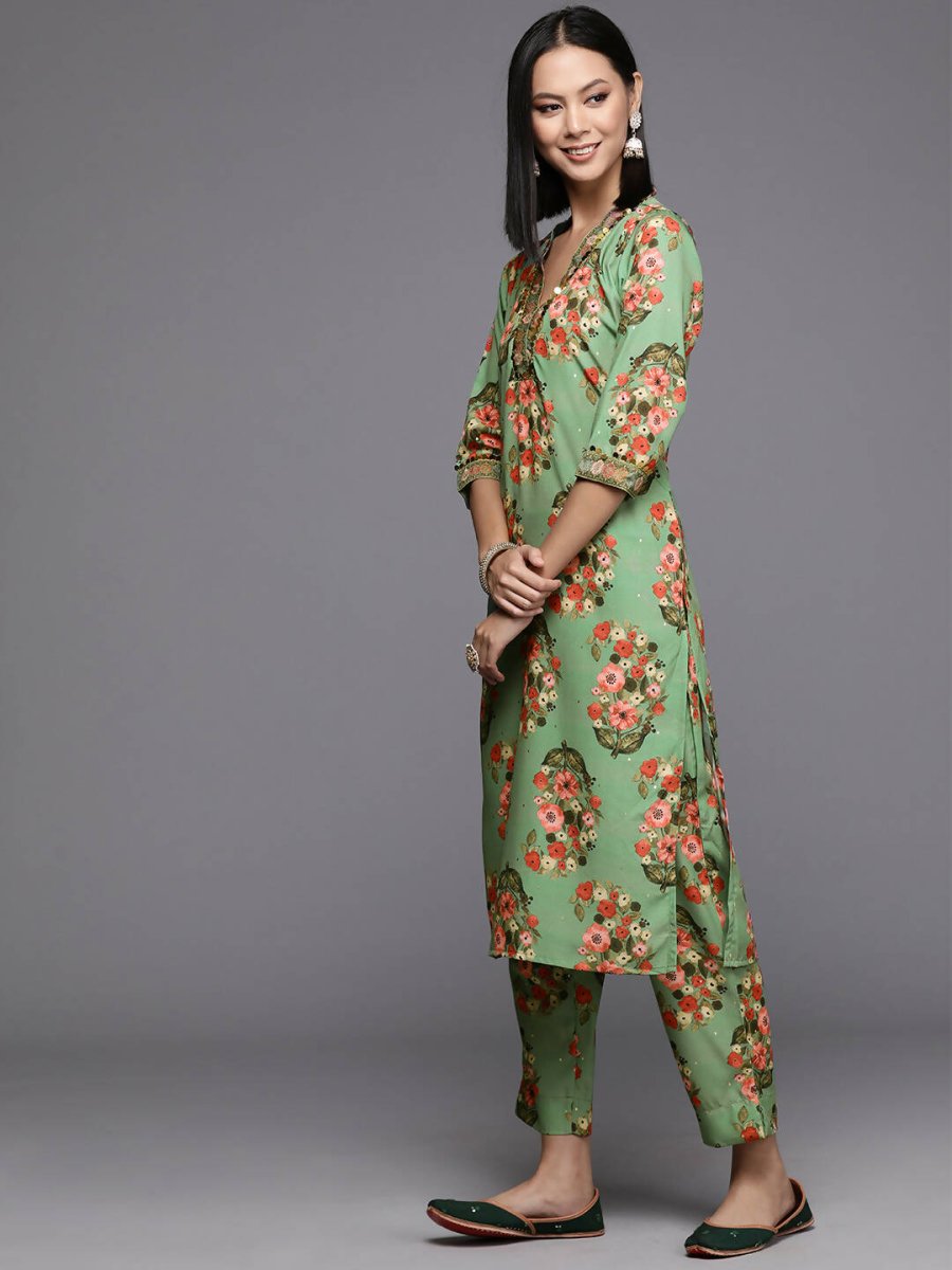 Ahalyaa Women's Traditional wear Kurta Set - Green