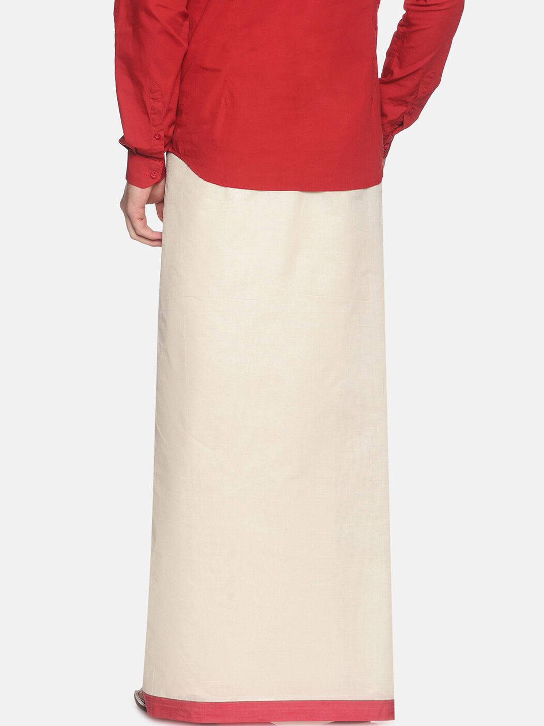 Sethukrishna Off White Traditional Kerala Double Mundu For Men