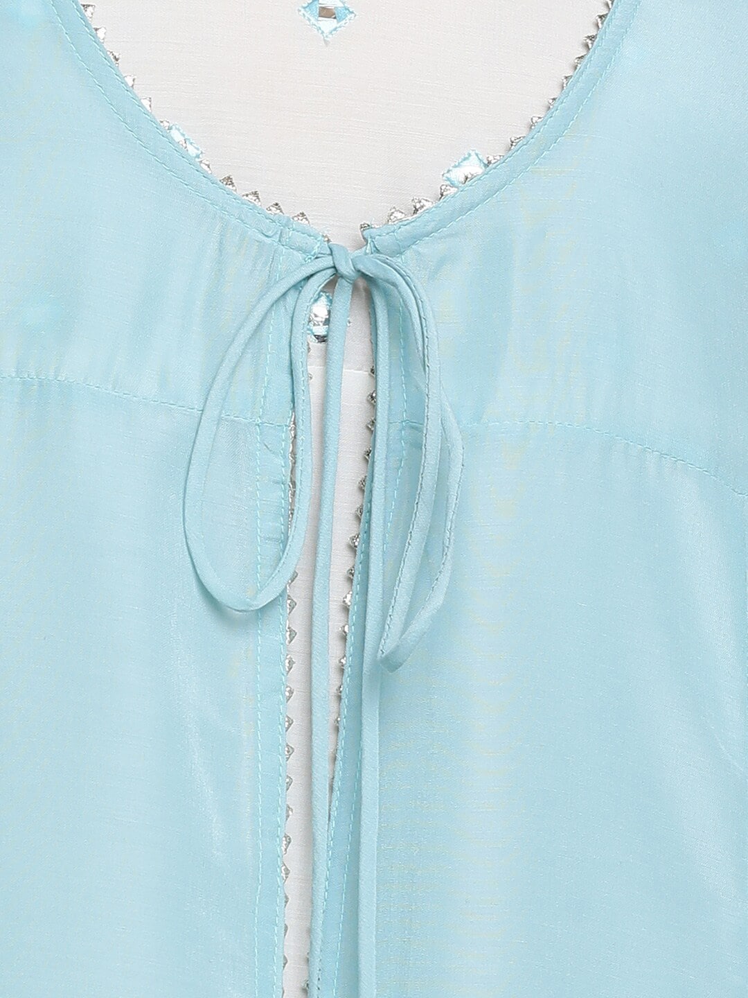 HERE&NOW Embroidered Mirror Work A-Line Kurta