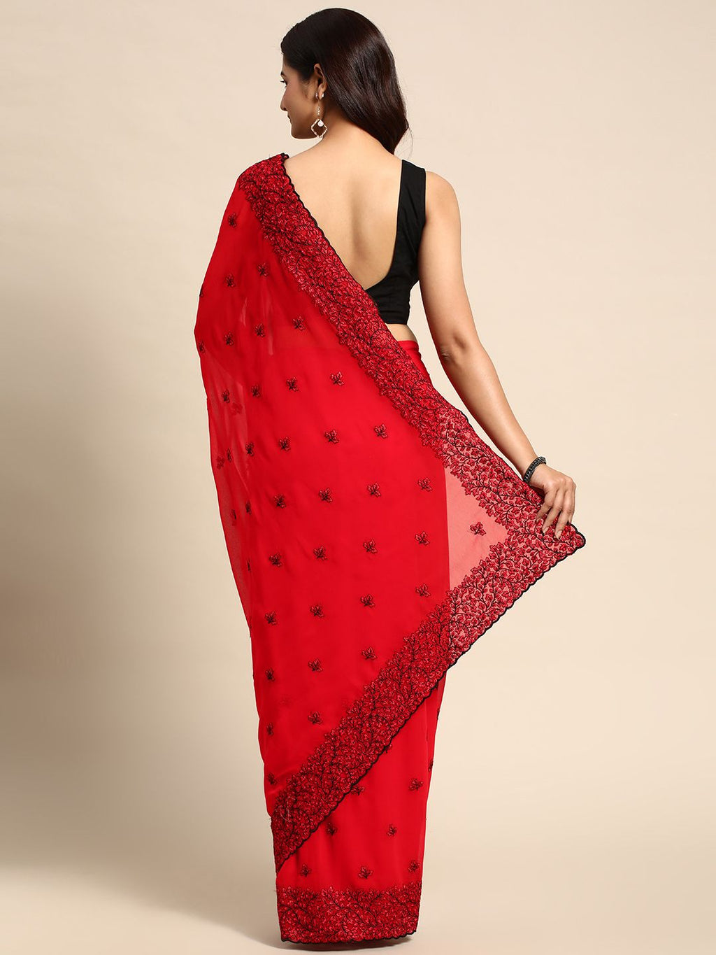 kasee Floral Pure Chiffon Saree