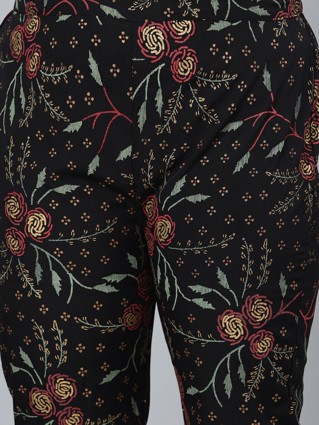 Sztori Geometric Printed Straight Kurta with Pant