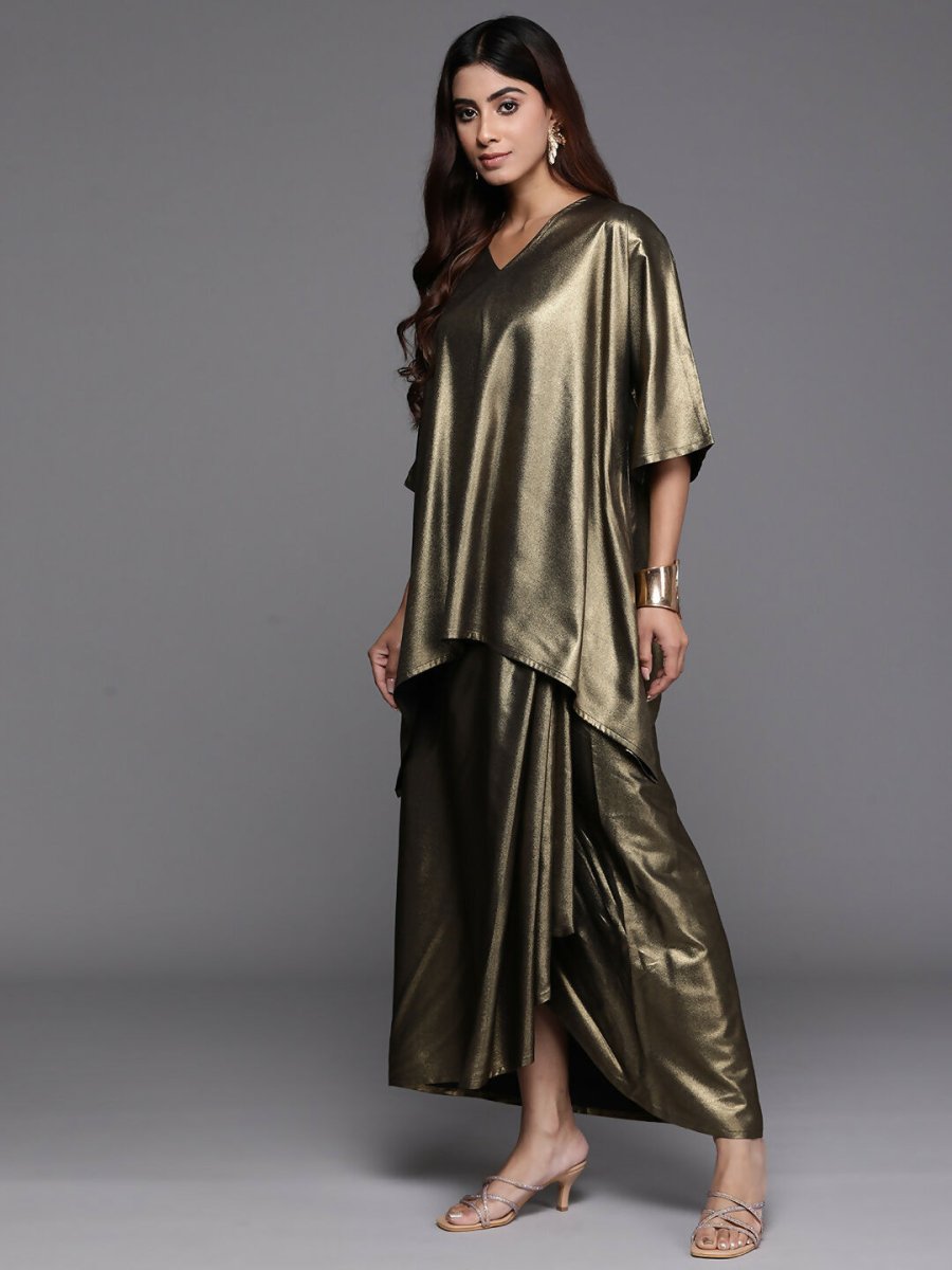 Ahalyaa Women's Traditional Wear Co-ods - Antiqe Gold