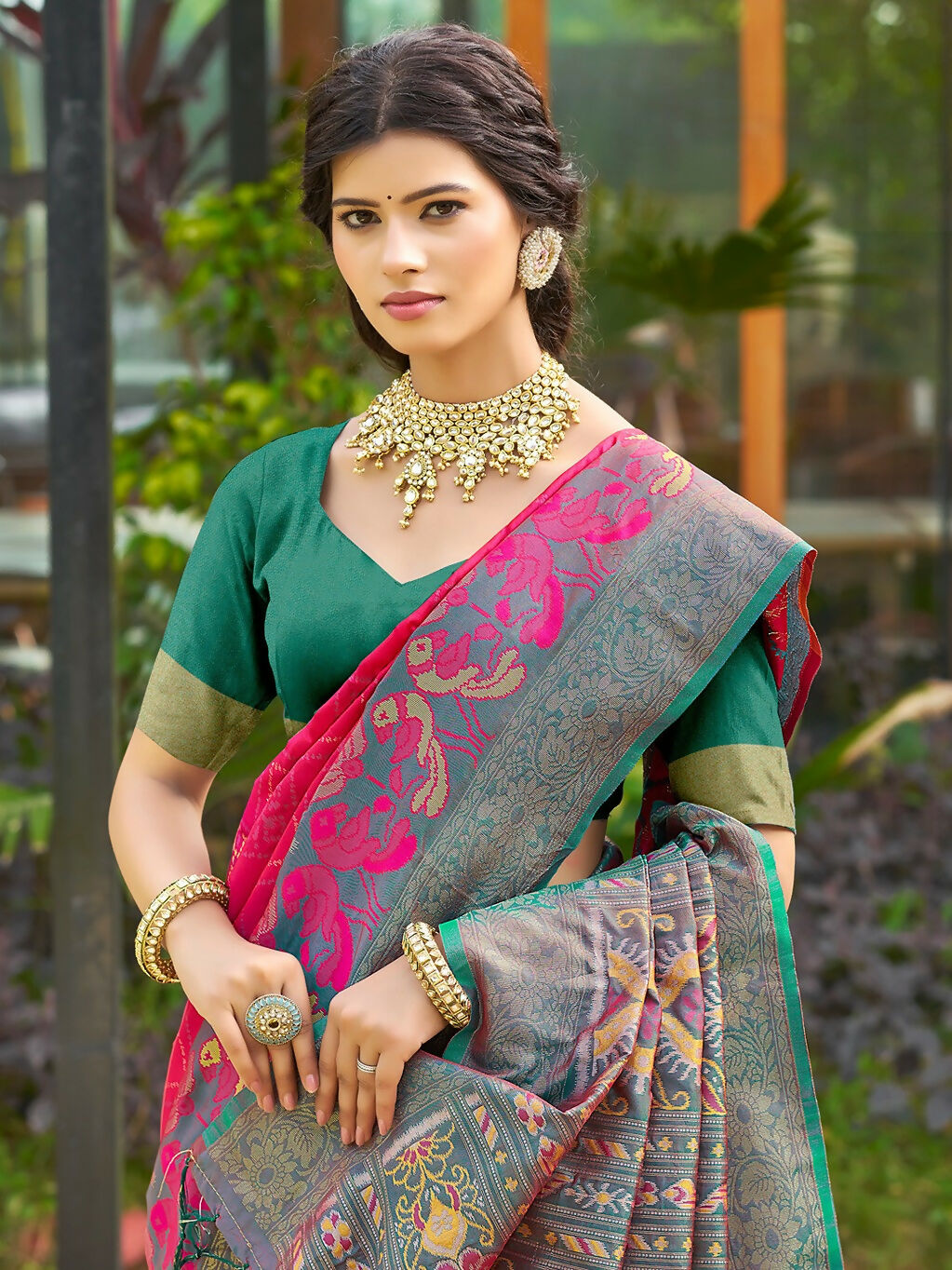 Shree Shyam Fashion Red Soft Silk Saree