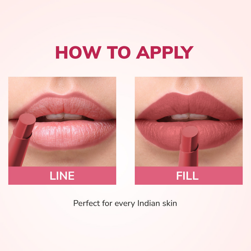Mila Beaute Pout It Out Long Lasting & Matte Finish Lip Crayon Lipstick - Jasmine