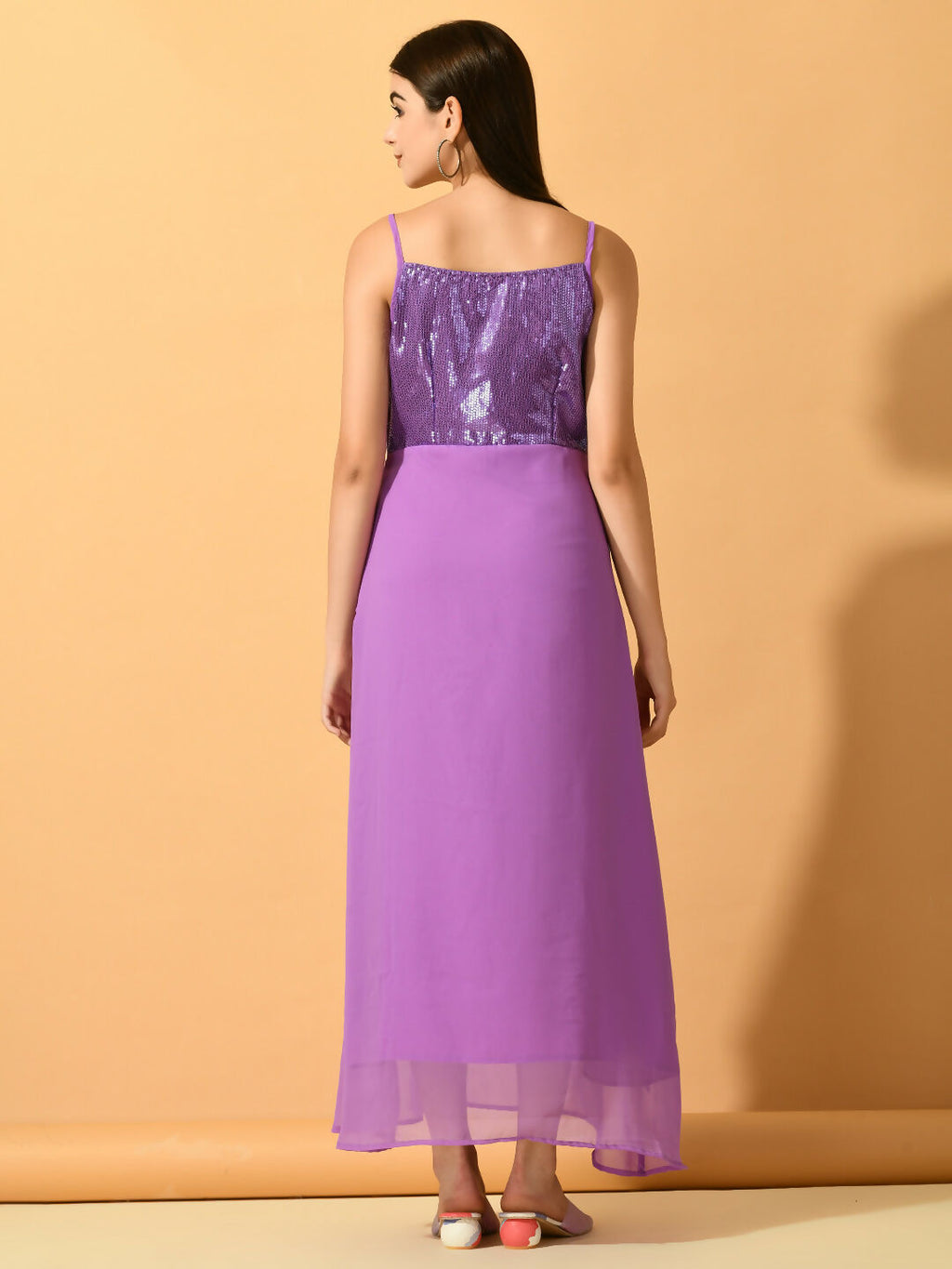 Myshka Women's Lavender Empire Party Dress