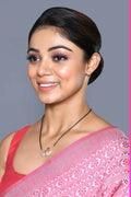 Joban Fashion Women Golden White Ad Mangalsutra With Chain And Without Earrings