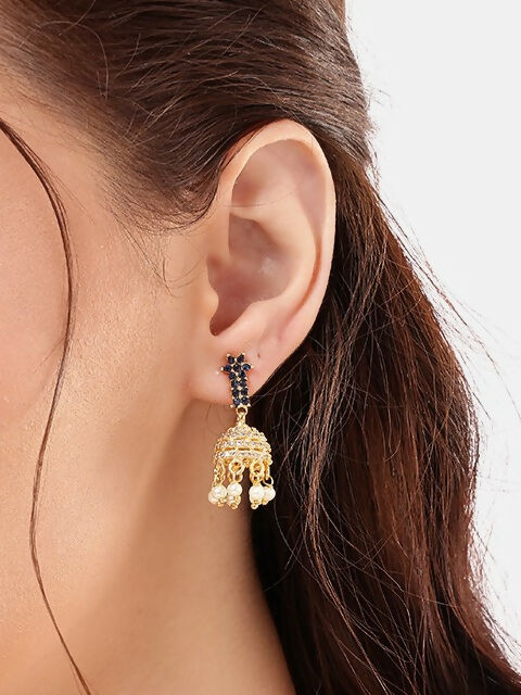 Nuyug 22K Gold Plated Sage Belle Mini Jhumki Earrings