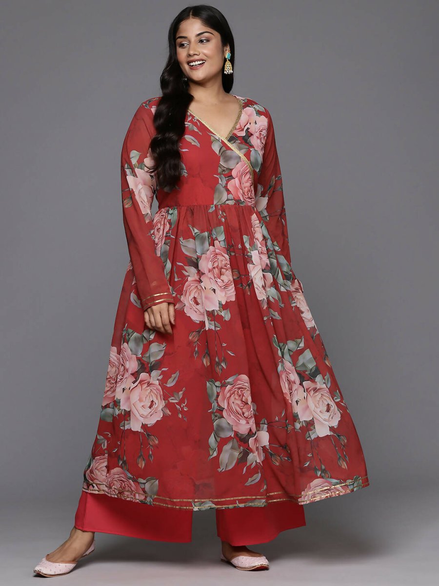 Ahalyaa Women's Traditional wear Kurta Set - Red