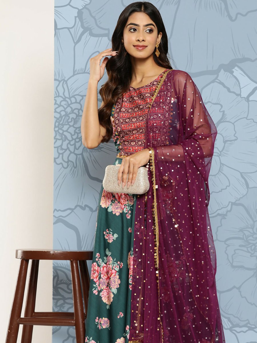 Ahalyaa Women's Traditional wear Lehenga Choli - Green