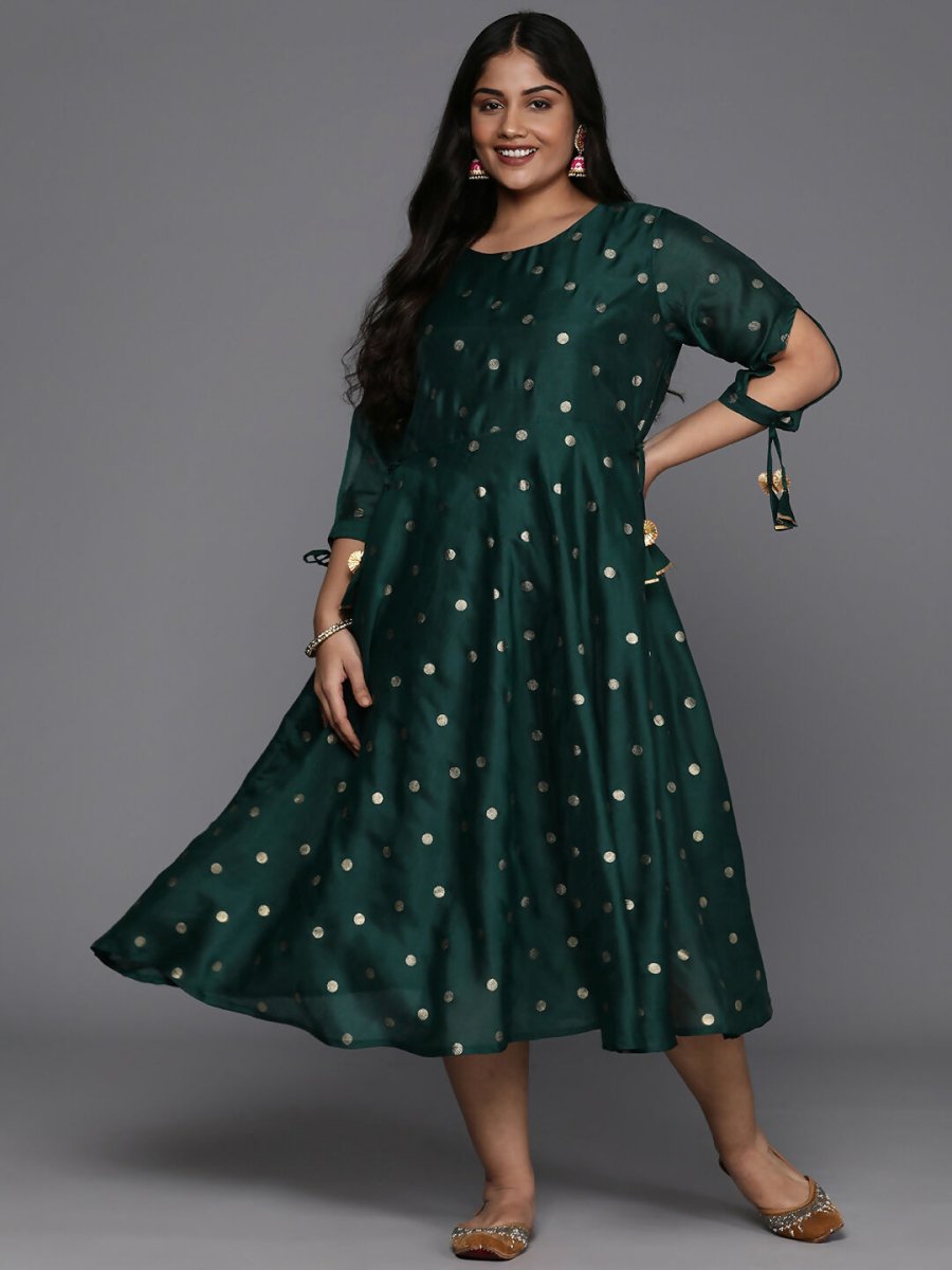 Ahalyaa Women's Traditional wear Ethnic Dress - Green