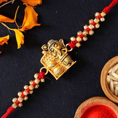Cute Ganesha Rakhi and Soan Papdi