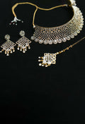 Mominos Fashion Johar Kamal Traditional Rajwadi Design Heavy Golden Colour Necklace Set