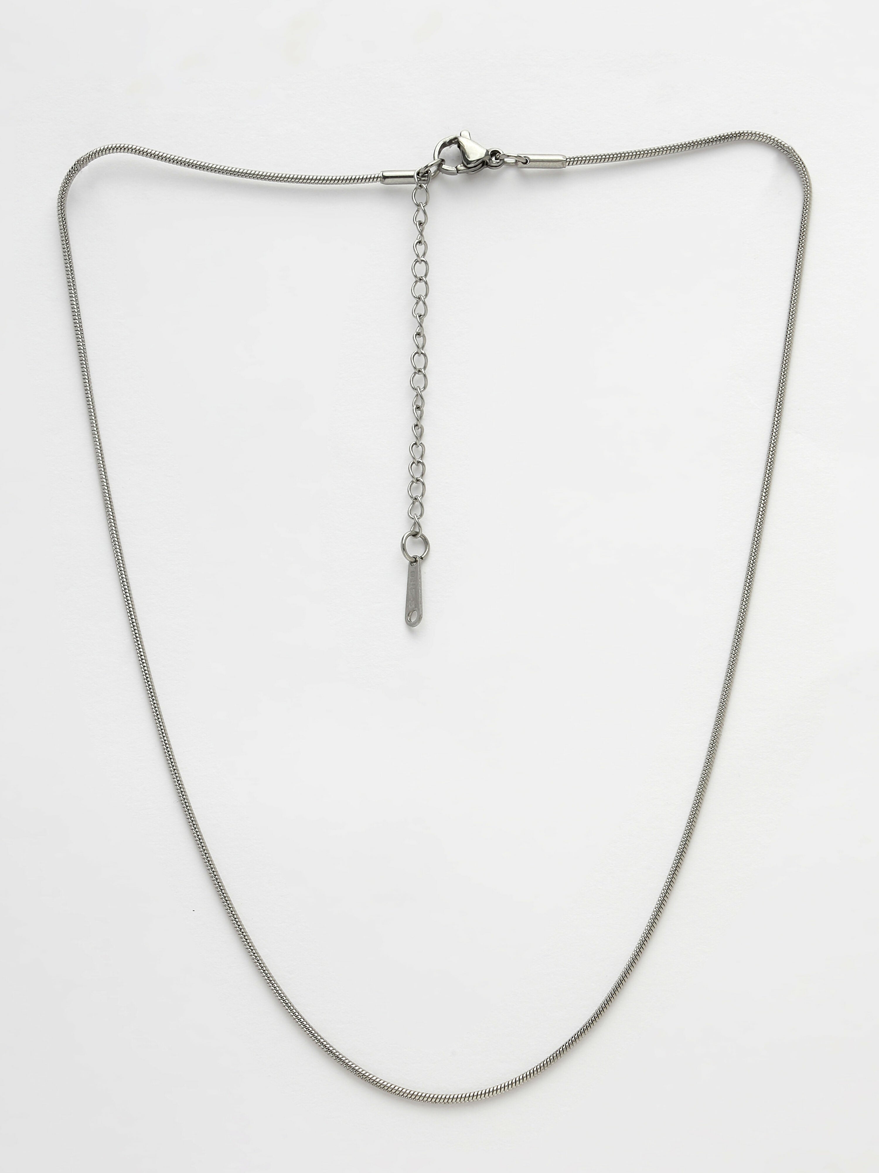 NVR Women's Silver-Toned German Silver Oxidised Chain