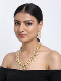 Kundan Neckpiece With Earrings - Ruby Raang