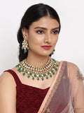 Kundan Neckpiece With Earrings - Ruby Raang