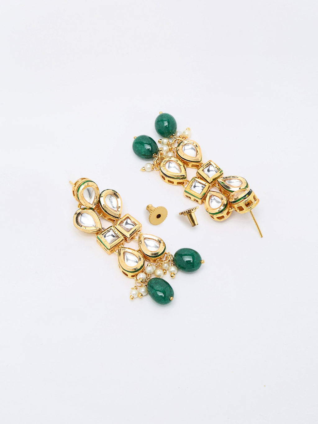 Stone Kundan Choker With Earrings - Ruby Raang