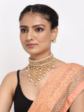 Kundan Choker With Studs - Ruby Raang