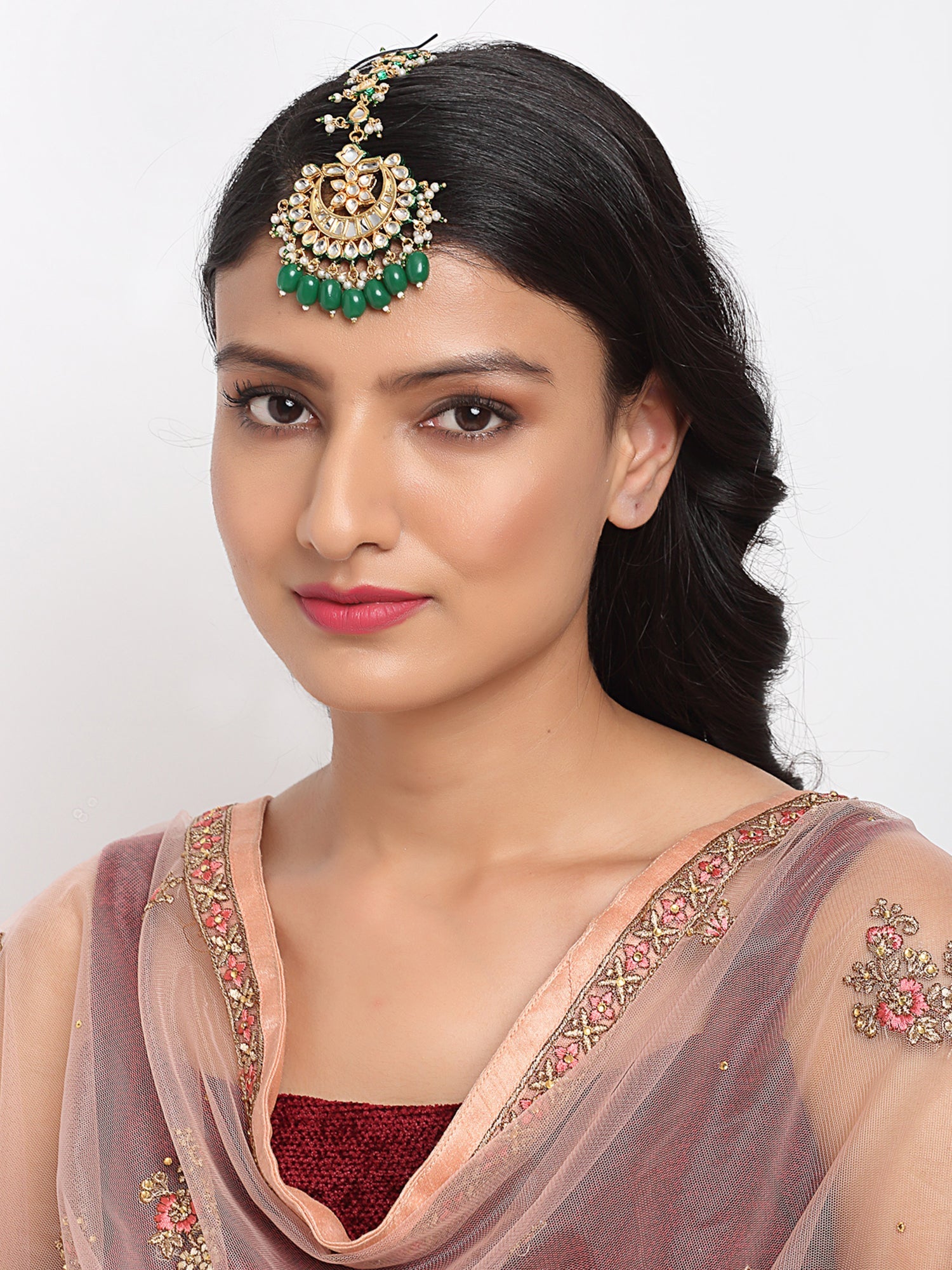 Kundan Maang Tikka - Ruby Raang