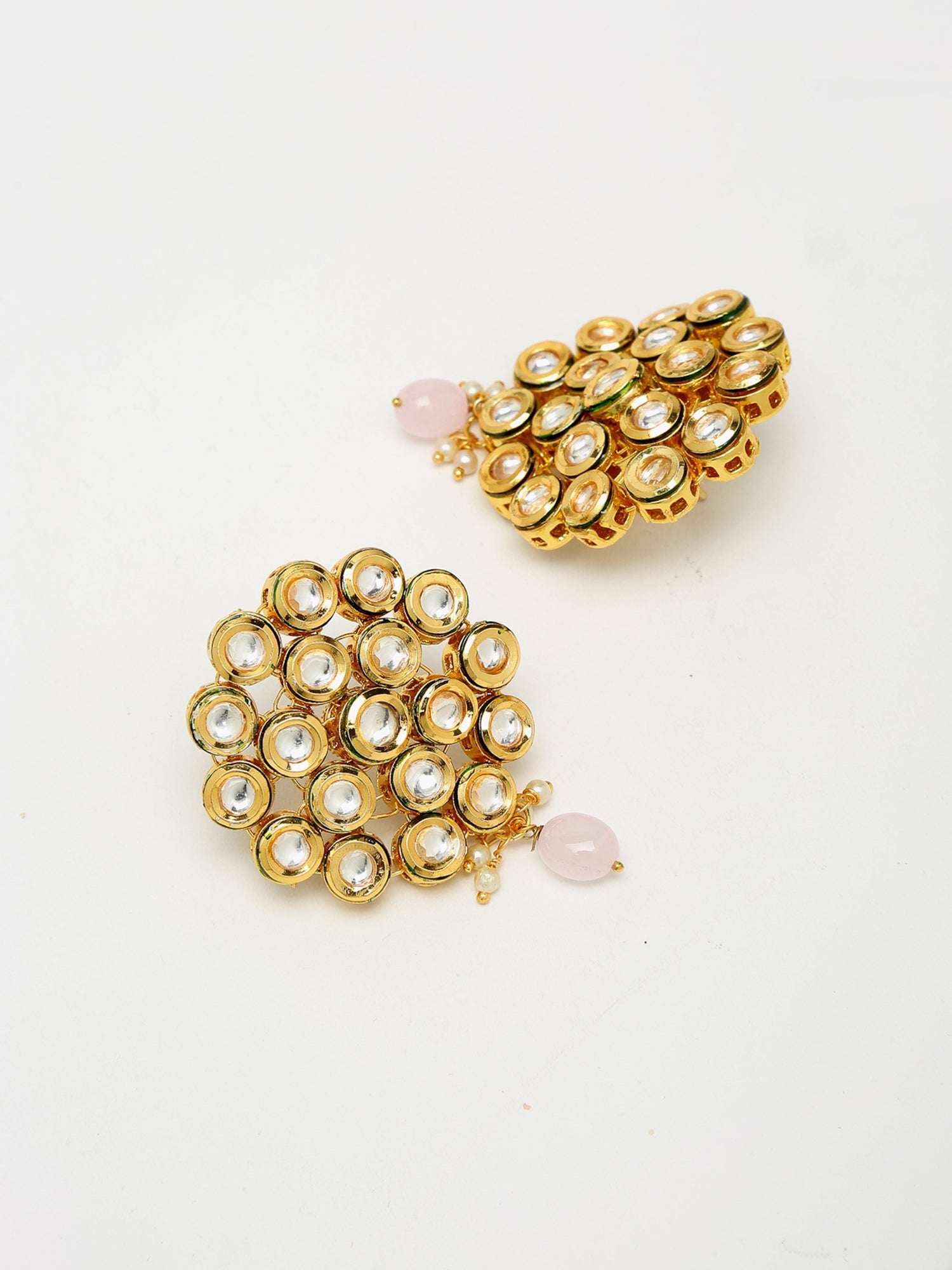 Kundan Neckpiece With Earrings - Ruby Raang