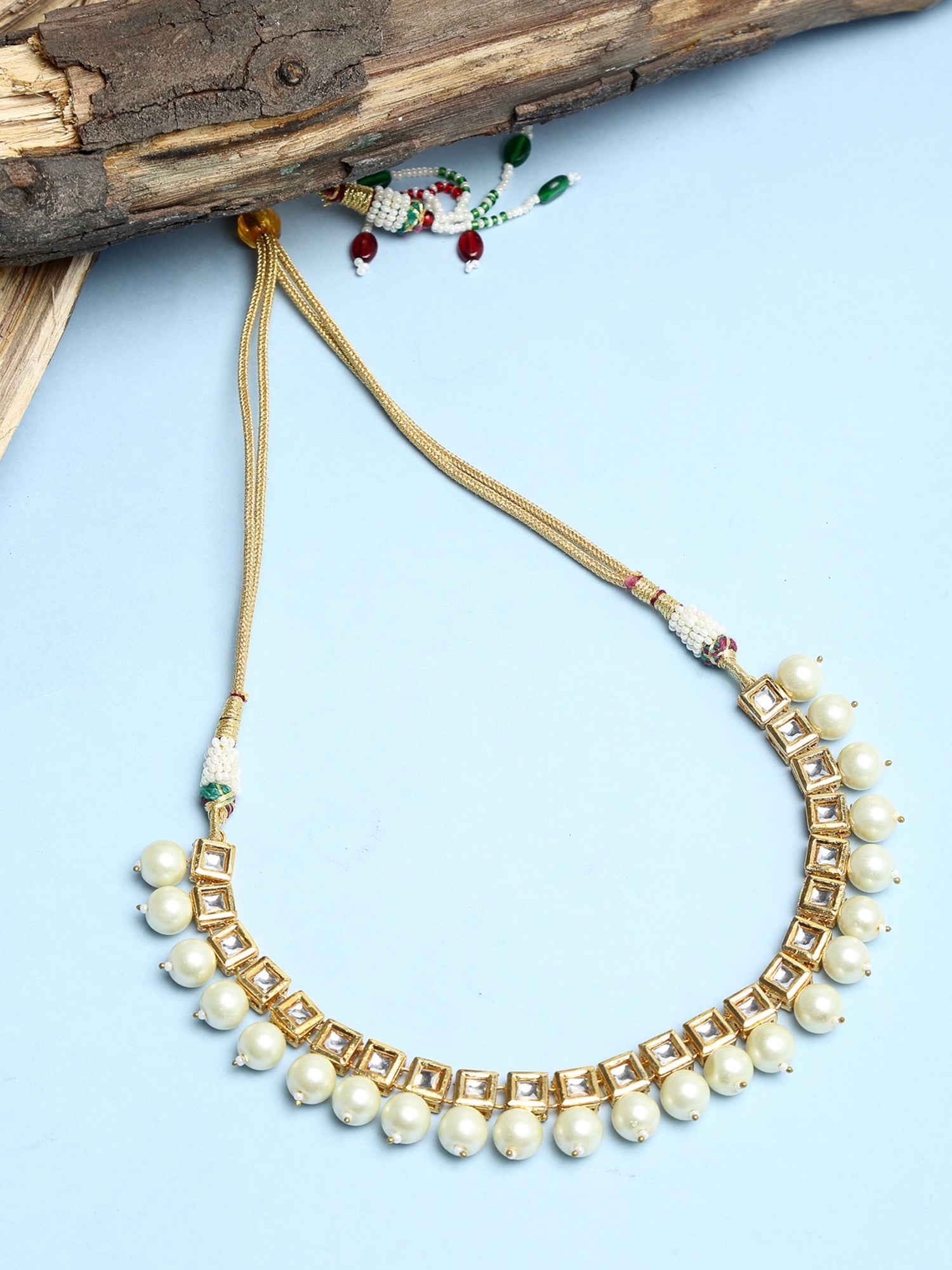 Kundan Neckpiece - Ruby Raang