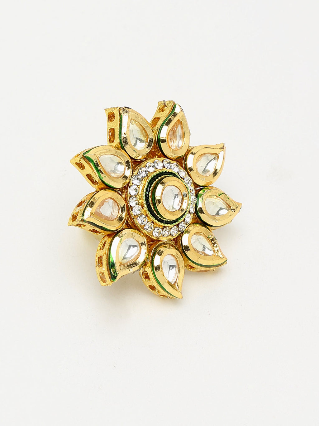 Kundan Ring - Ruby Raang