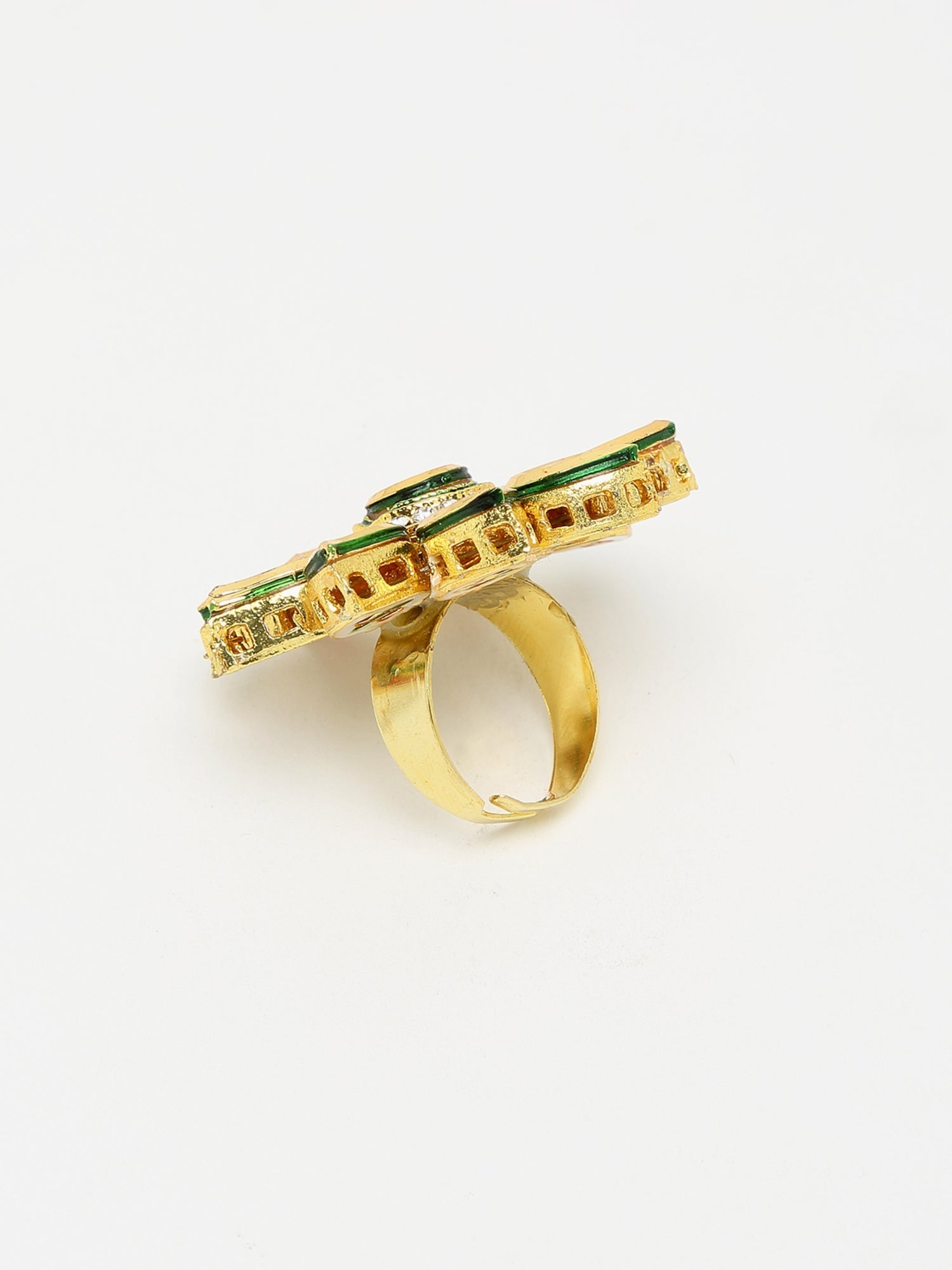 Kundan Ring - Ruby Raang
