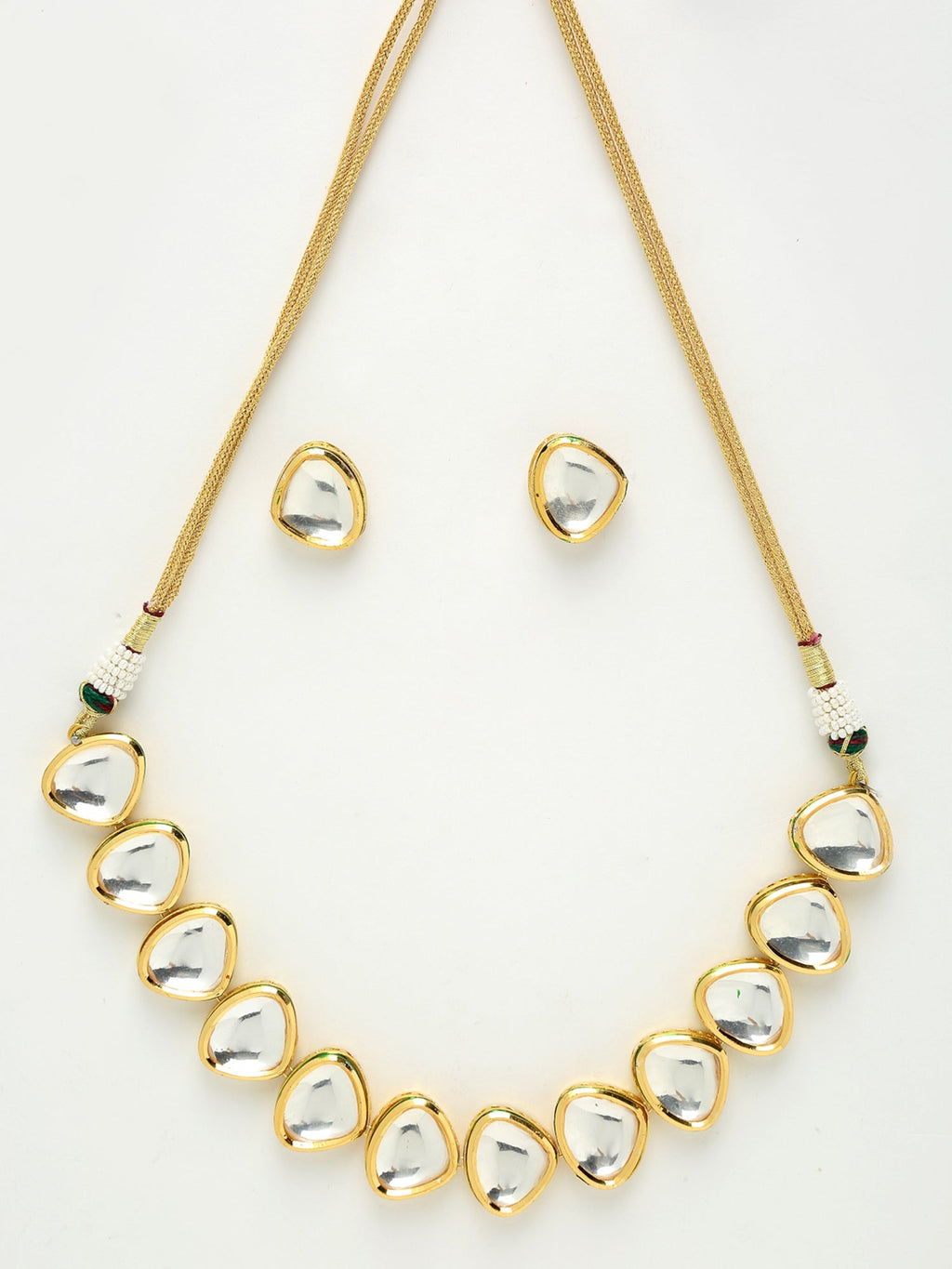 Kundan Choker With Kundan Studs - Ruby Raang