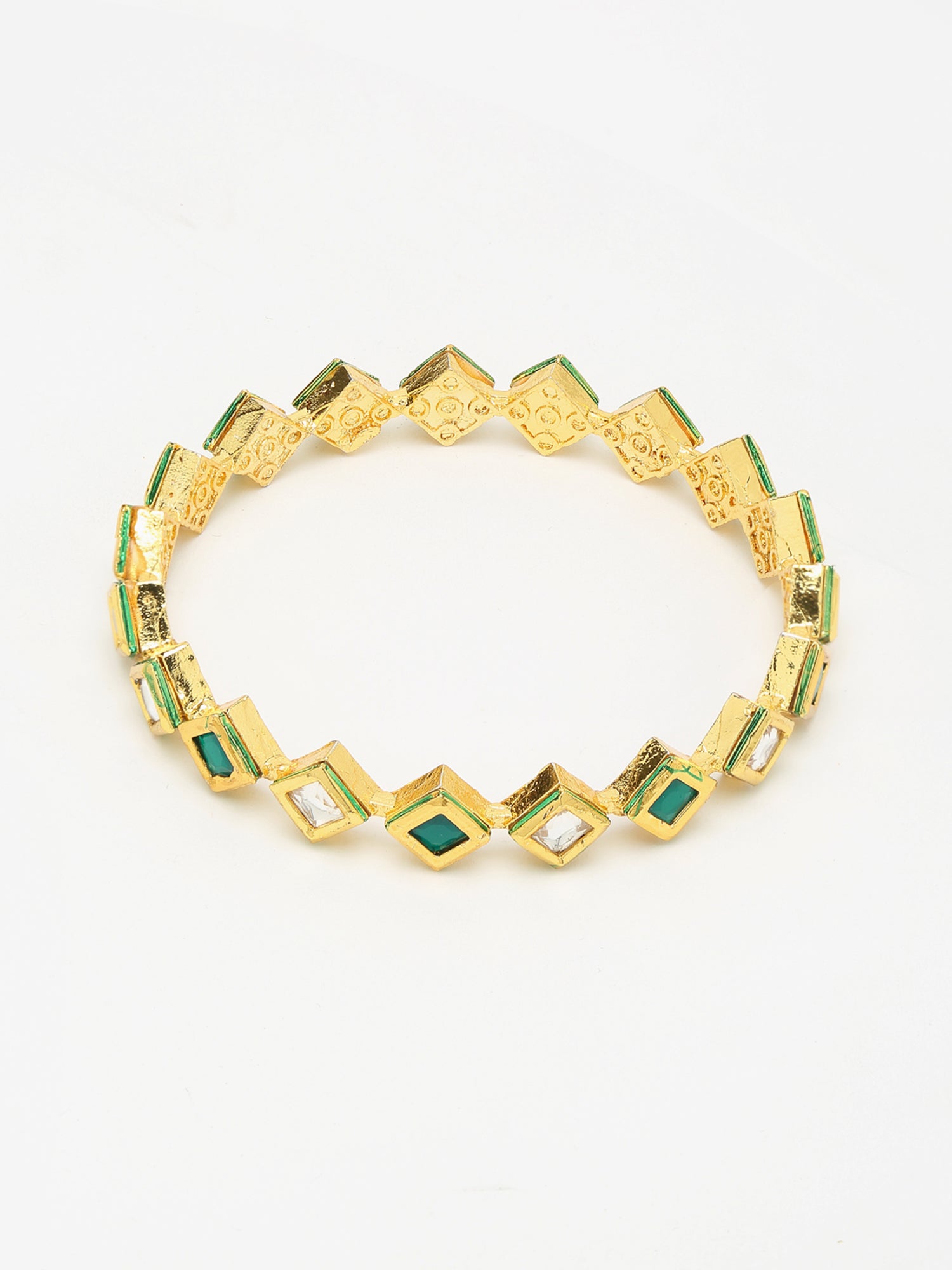 Kundan Bangles Set Of 2 - Ruby Raang