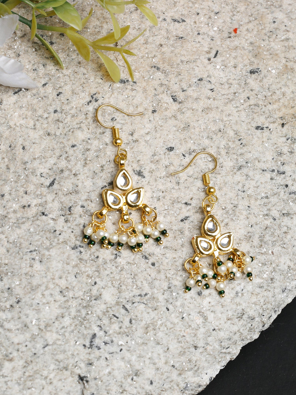 Kundan Studs - Ruby Raang