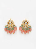 Stone Kundan Earrings - Ruby Raang